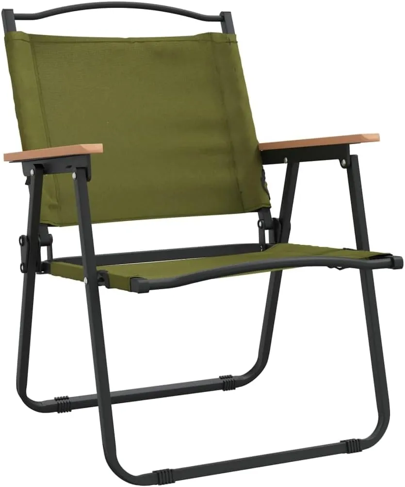 Camping Chairs 2 pcs Green 21.3"x21.7"x30.7" Oxford Fabric,Patio Dining Chairs,Garden Seat,Outdoor Chair for Outdoor Relaxation