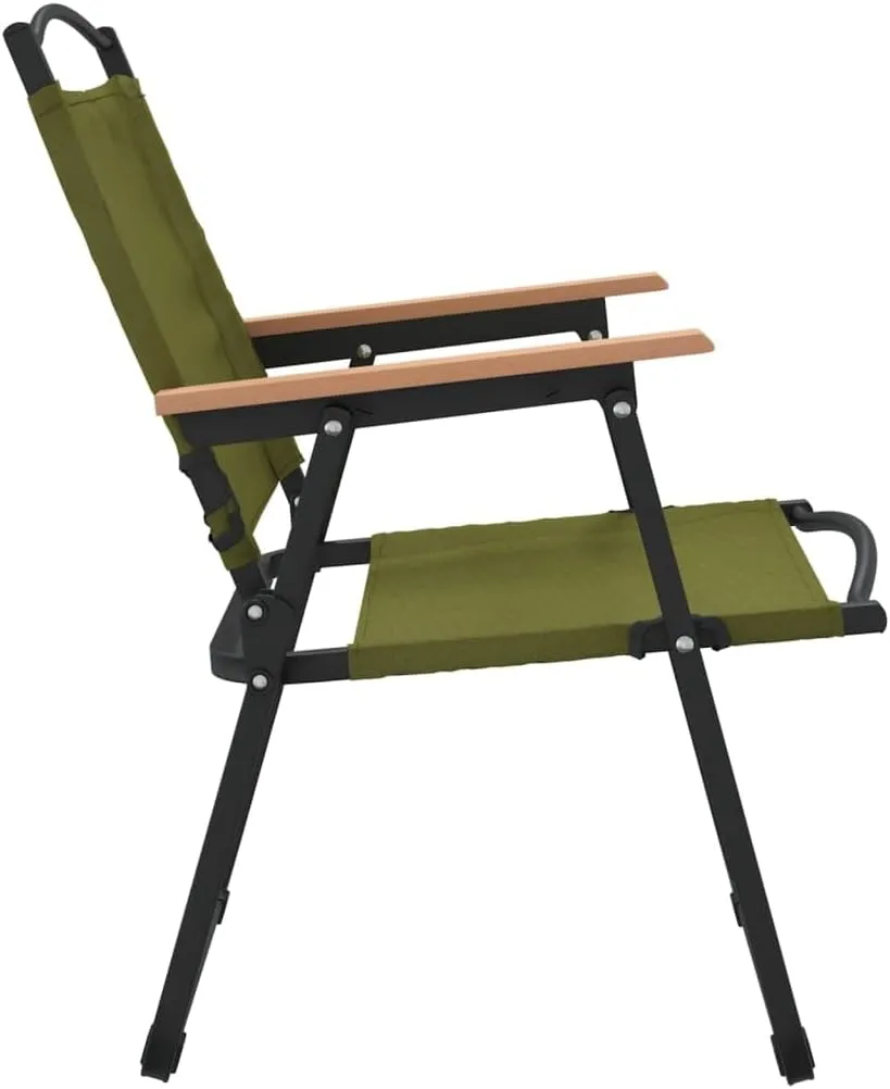 Camping Chairs 2 pcs Green 21.3"x21.7"x30.7" Oxford Fabric,Patio Dining Chairs,Garden Seat,Outdoor Chair for Outdoor Relaxation