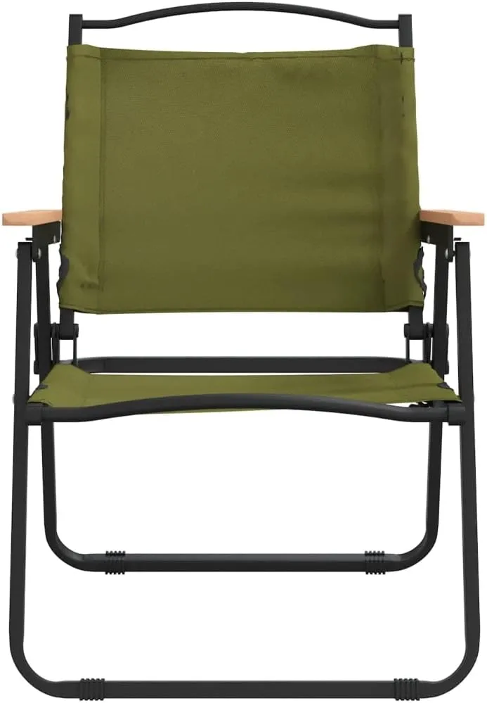 Camping Chairs 2 pcs Green 21.3"x21.7"x30.7" Oxford Fabric,Patio Dining Chairs,Garden Seat,Outdoor Chair for Outdoor Relaxation