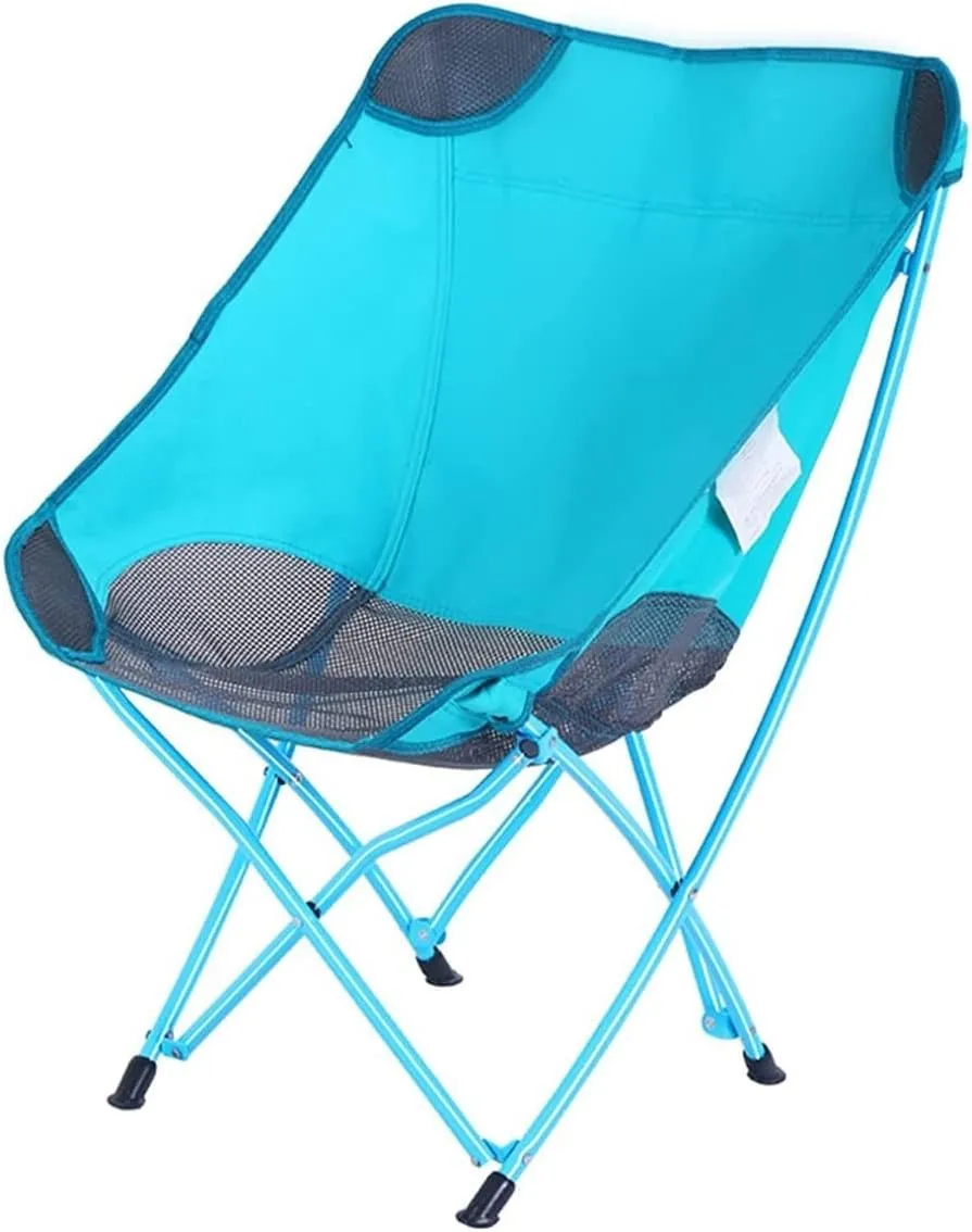 Camping Chairs Ultralight Camping Chair with Mesh Stitching Compact Folding Backpacking Seat Stool with Large Back Storage Pocket Portable Folding Chair