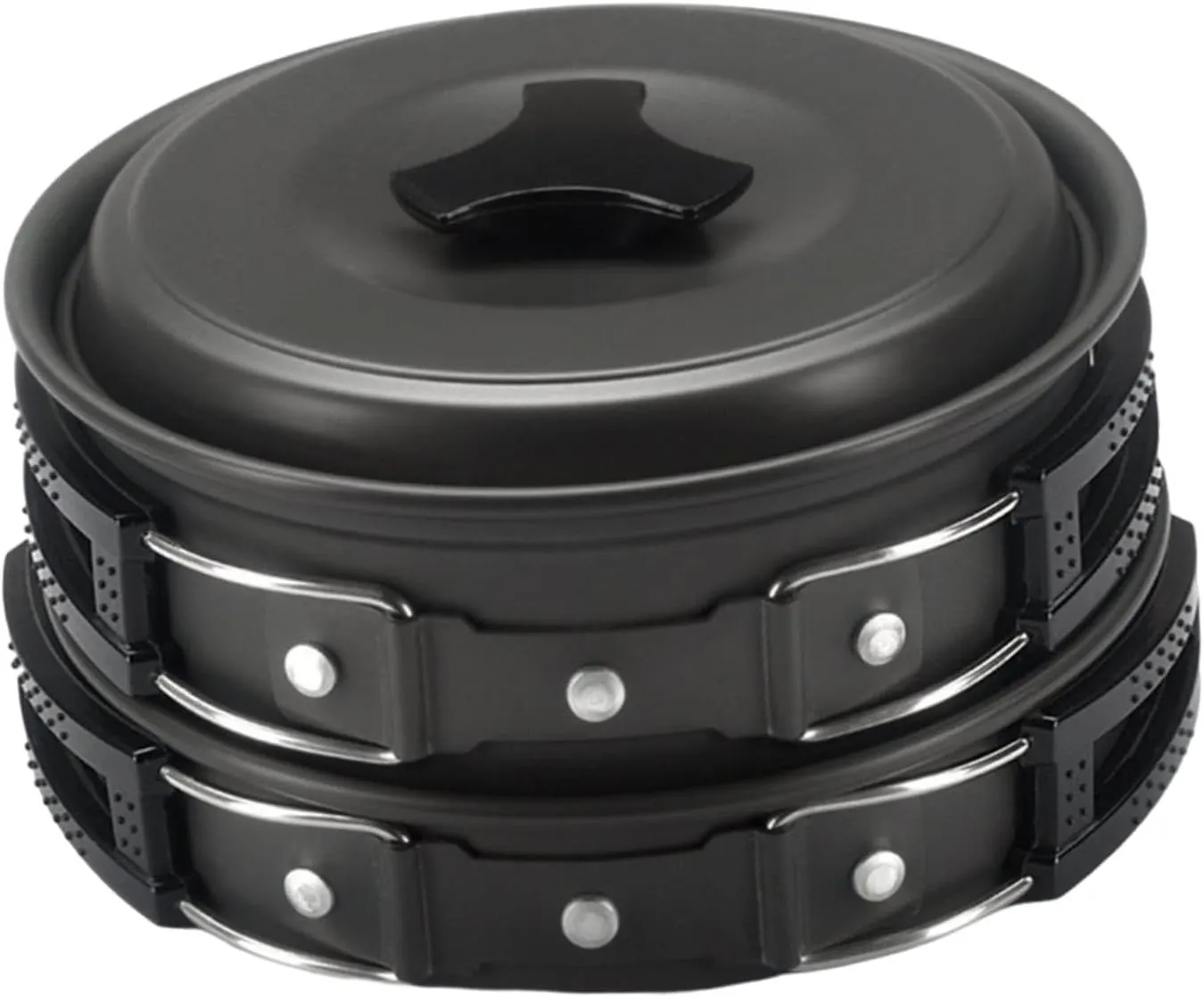 Camping Cookware Set with Pot and Pan, Aluminum Alloy Gear for Outdoor Use