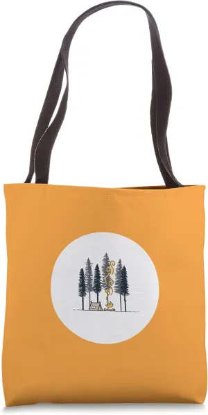 Camping forrest tent BBQ camper travel holiday vacation Tote Bag