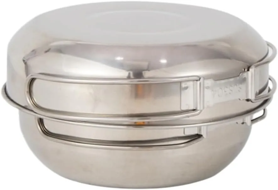 Camping Kitchen Utensil Outdoor 304 Stainless Steel Mountaineering Portable Pot Set Camping Picnic Tableware Cooker for Outdoor Cooking