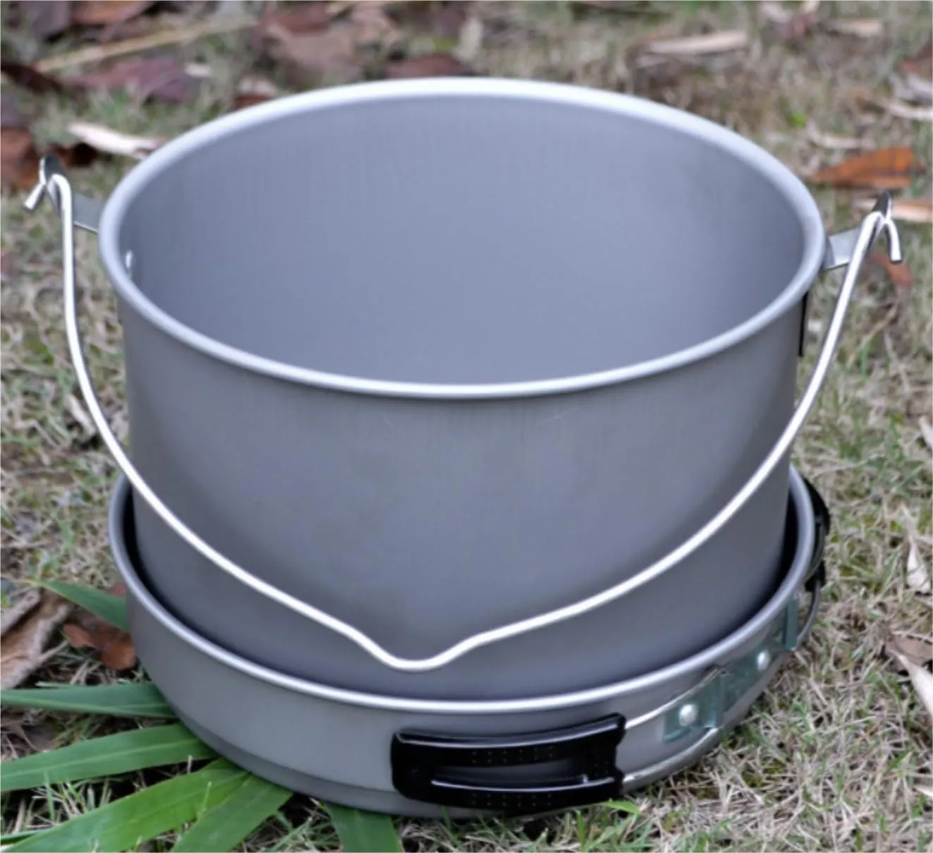 Camping Kitchen Utensil Outdoor Camp Camping Campaign Cooking Pot Cooking Pot Wild Pickhole Non -Sticky Pot Flat Pot for Outdoor Cooking