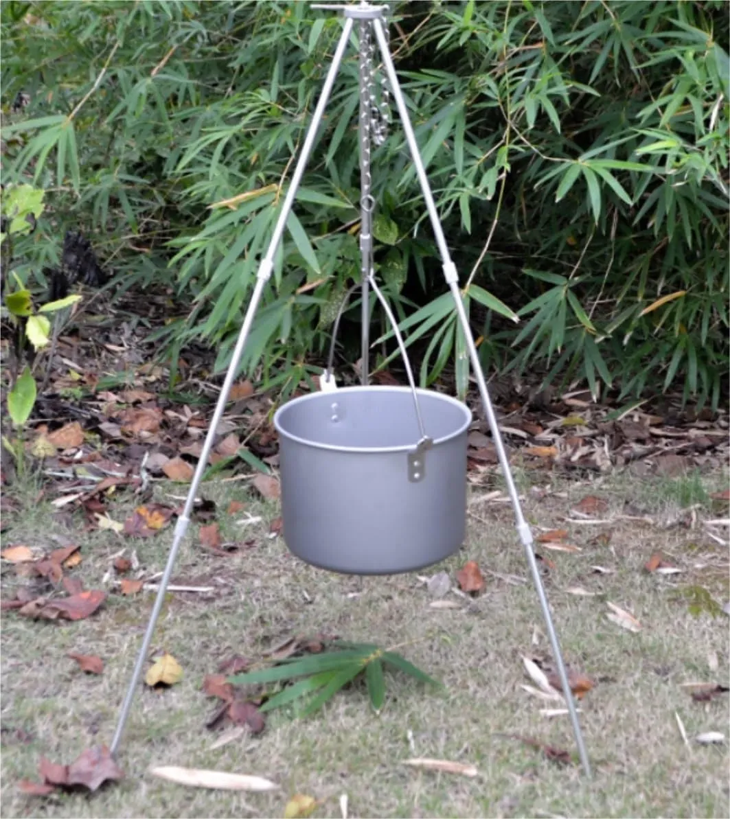 Camping Kitchen Utensil Outdoor Camp Camping Campaign Cooking Pot Cooking Pot Wild Pickhole Non -Sticky Pot Flat Pot for Outdoor Cooking