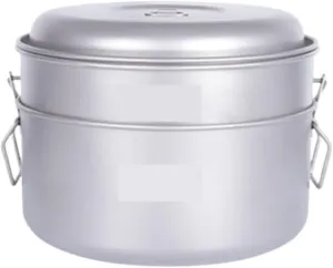 Camping Kitchen Utensil Outdoor Steamer Portable Soup Pot Camping Picnic Pot Camping Pan Hot Pot Large Capacity Pot Set for Outdoor Cooking