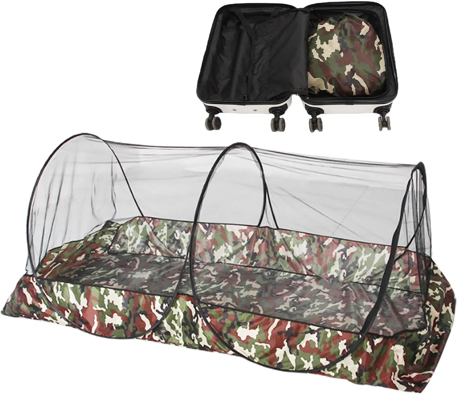Camping Net Tent - Trips Net Screen Houses, Outdoor Camping Shelters | 4 Person Pop Up Sleeping Mesh Netting with Carry Bag, Large Space Ventilated Mosquitoes Protection Hammock for Travel Resting