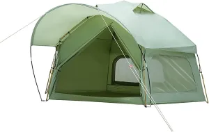 Camping Outdoor Cabin Tent, Frog Hexagonal One-Bedroom, 5~8 People Double Layer All Weather Easy Setup Tents,for Parties,Picnic, Outdoors Travel,Camping