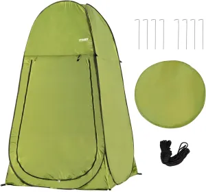 Camping Shower Tent 7ft Pop-up Privacy Shelter, Portable Toilet Dressing Room for Outdoor Camping, Beach, Fishing-Quick Setup, Foldable Lightweight (Green)