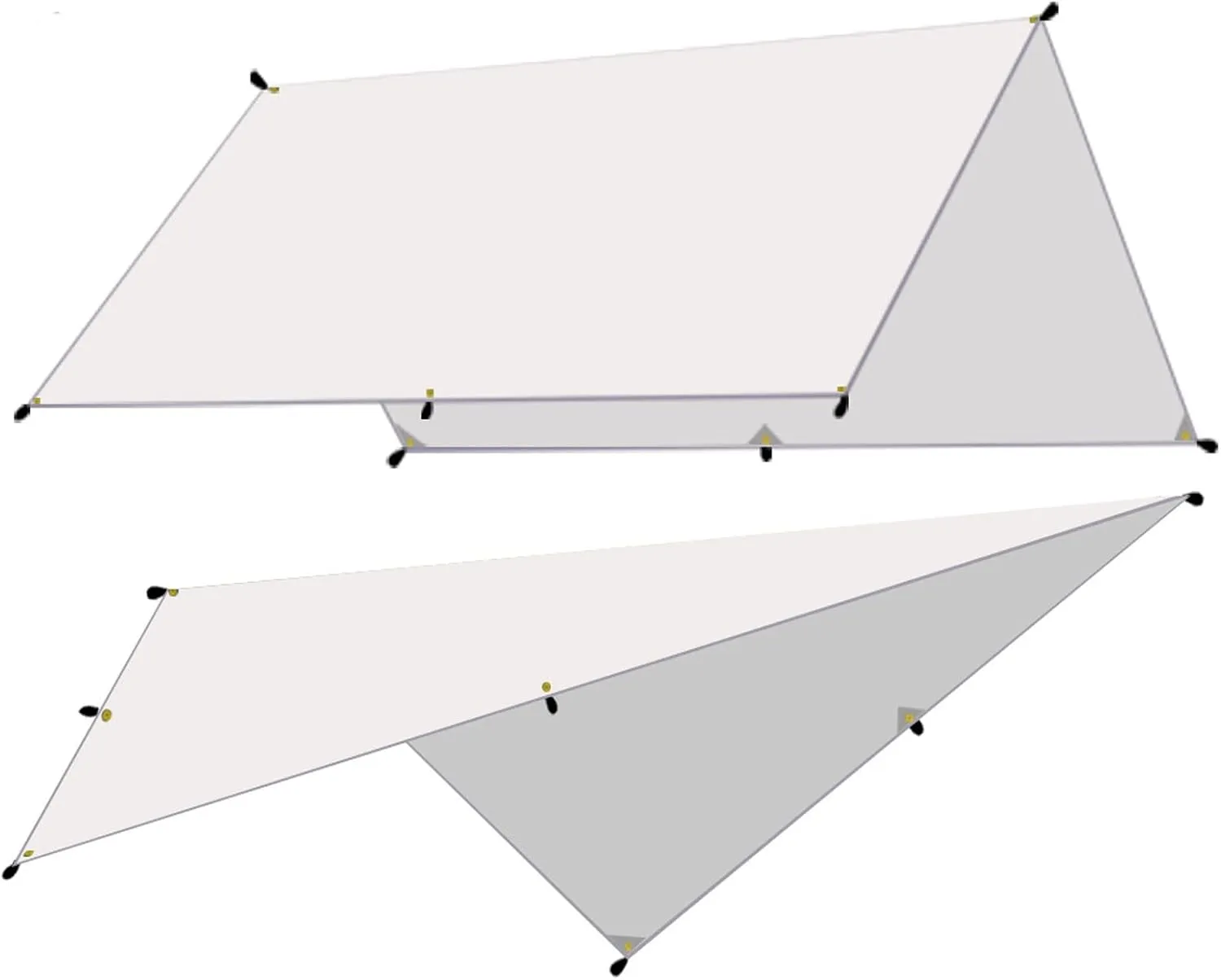 Camping Tarp,3x3 3x4 3x5 Tarp Awning Waterproof Sunshade Ultralight Canopy Sunshade Outdoor Camping Sun Shelter Hammock Rain Fly (Color : Off White, Size : 300 * 300 Cm)