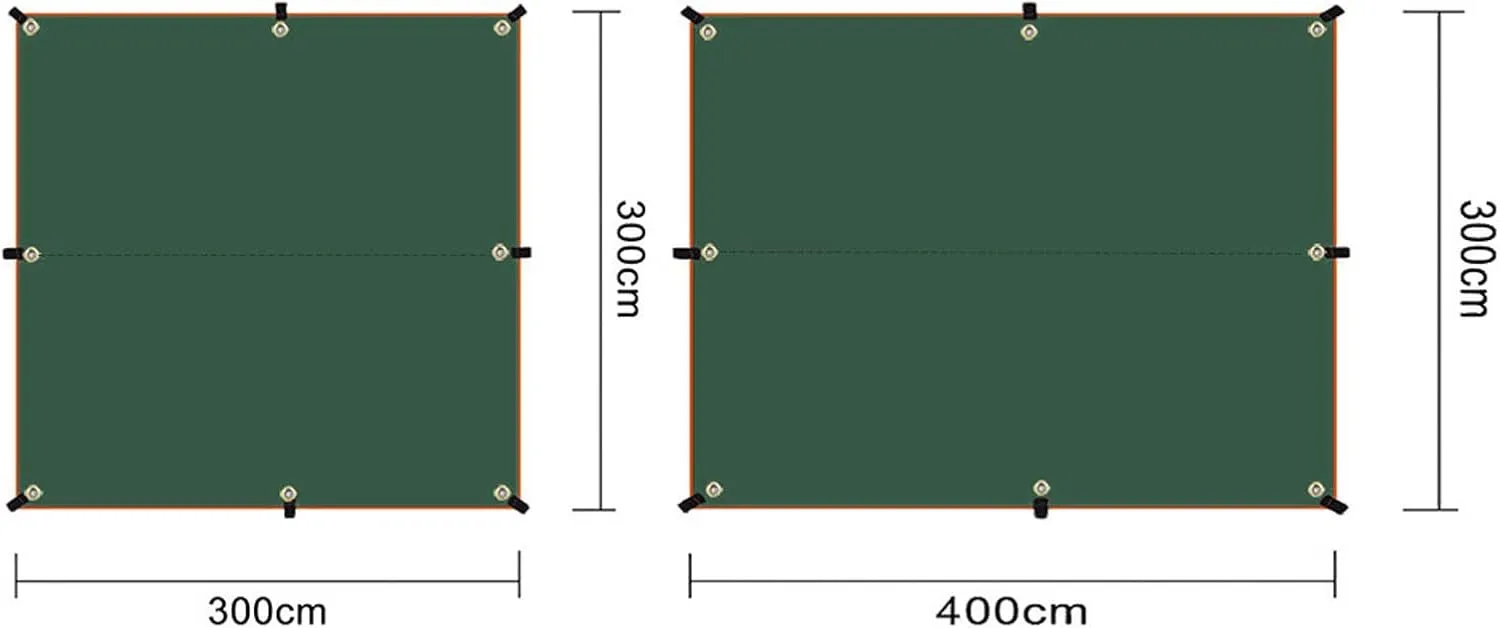 Camping Tarp,3x3 3x4 3x5 Tarp Awning Waterproof Sunshade Ultralight Canopy Sunshade Outdoor Camping Sun Shelter Hammock Rain Fly (Color : Off White, Size : 300 * 300 Cm)