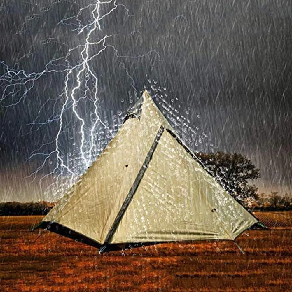 Camping Teepee Tent Yurt Tent with Screen 4 Season Double Layers Waterproof Anti-UV Windproof Tents for Outdoor Camping Hiking Hunting 3-4 Person (White 320X240X200CM)