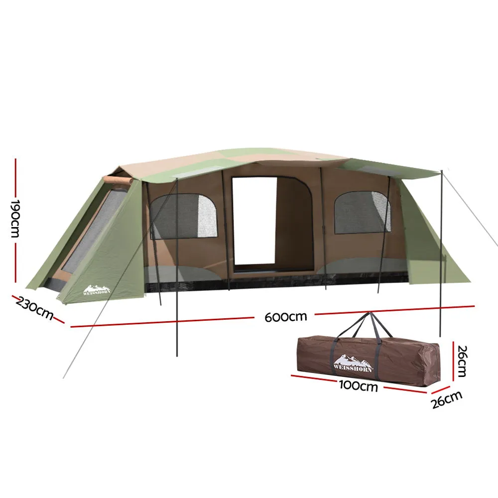 Camping Tent 10-Person Instant Up Outdoor Family Hiking with 3 Rooms