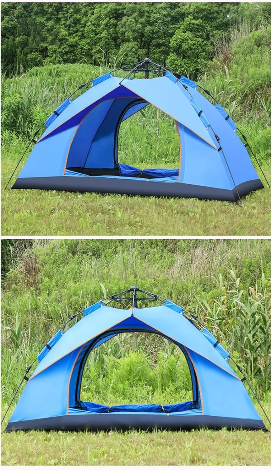 Camping Tent 2-3/3-4 Person Outdoor Dome Tent Automatic Instant Easy Pop Up Tent Beach Camping Folding Tent with Carry Bag Blocks Wind & Rain Easy Set Up