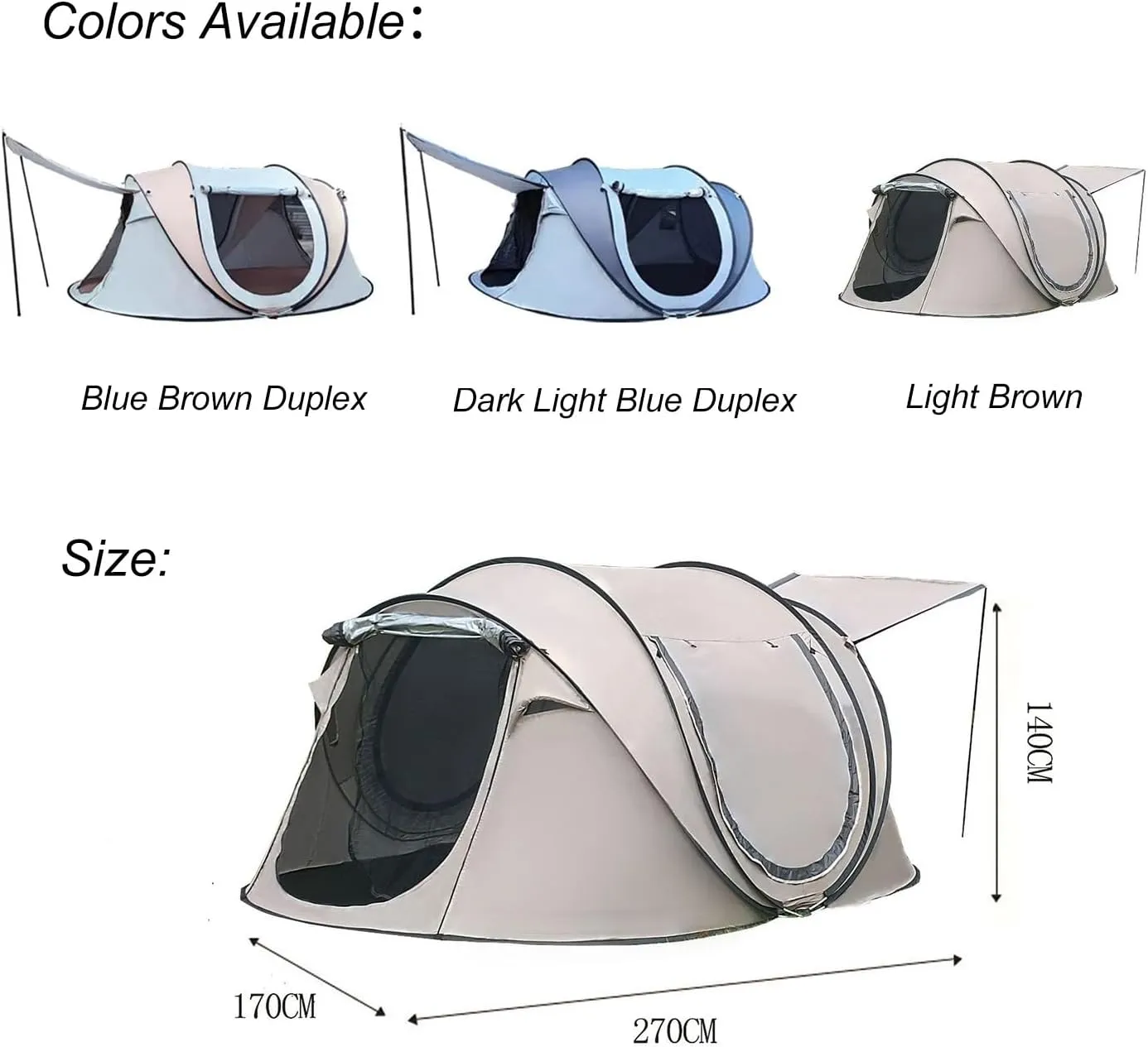 Camping Tent 5-8 Person Automatic Pop-up Tent Folding Portable Boat Tent Sunproof Waterproof Outdoor Picnic Instant Family Tent with Poles