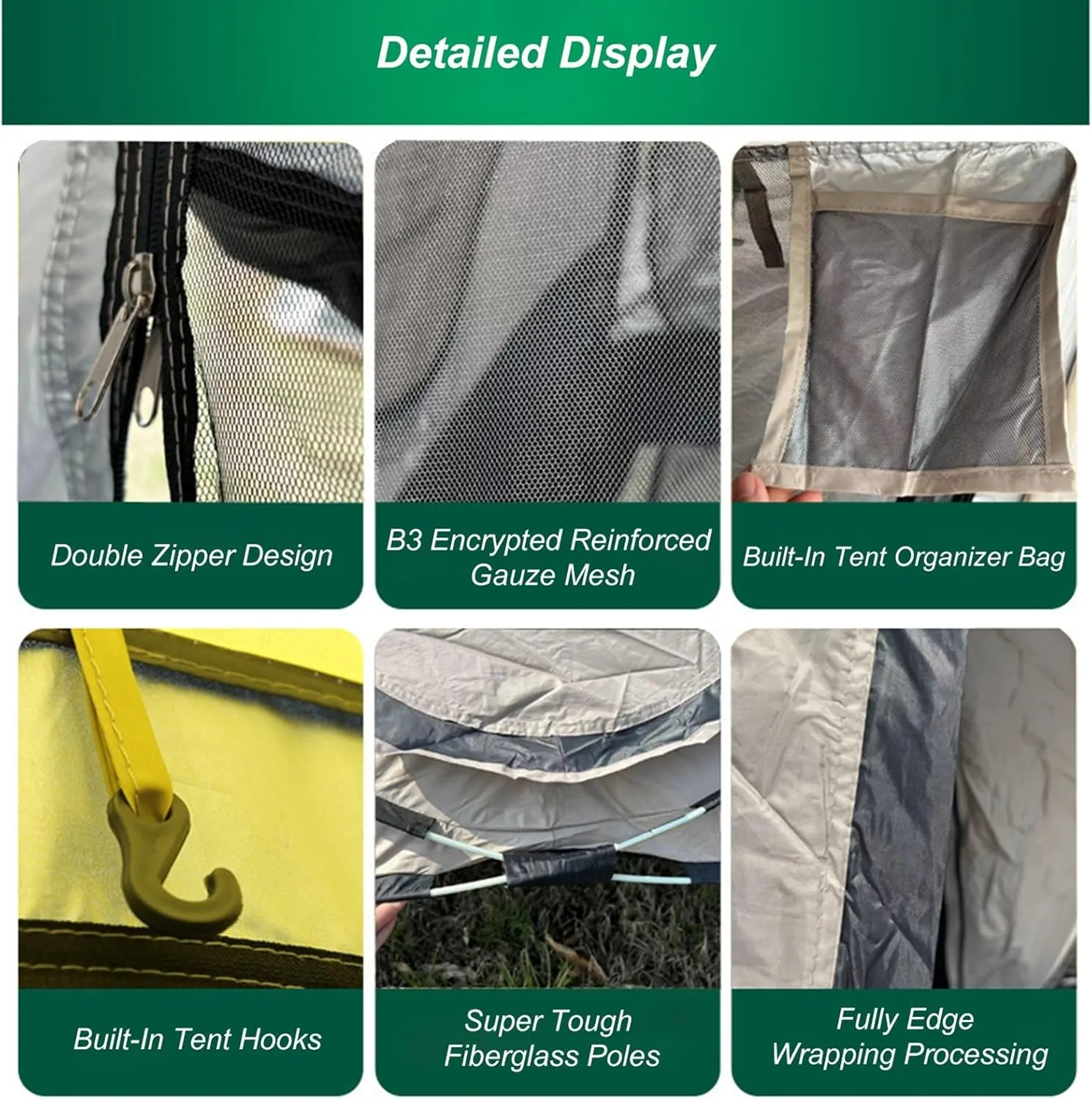 Camping Tent 5-8 Person Automatic Pop-up Tent Folding Portable Boat Tent Sunproof Waterproof Outdoor Picnic Instant Family Tent with Poles