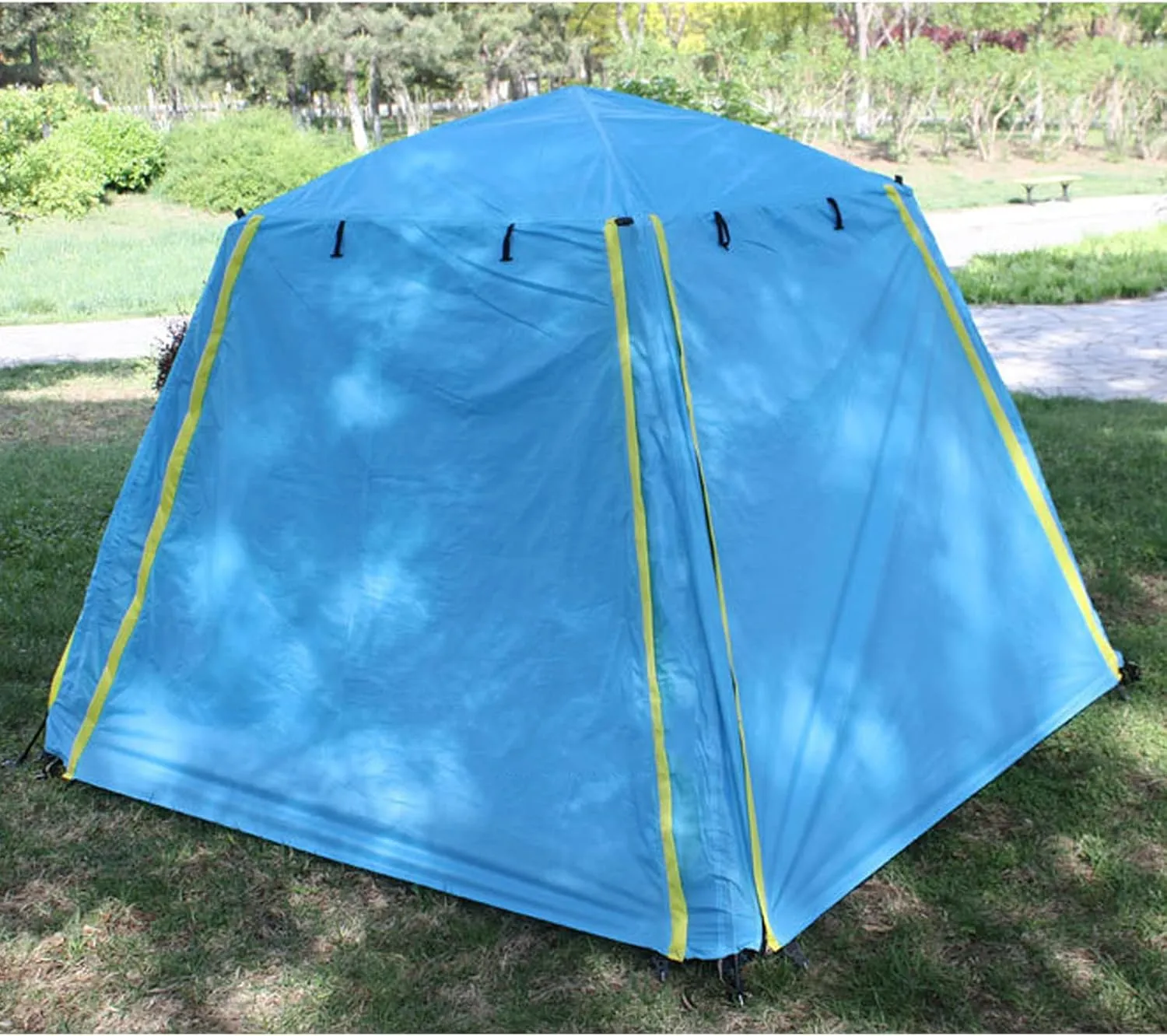 Camping Tent Backpacking Tent Double Layer Outdoor Tent Waterproof Wind Proof Anti-UV for Camping Hiking Travel Climbing - Easy Set Up (3-4 People),