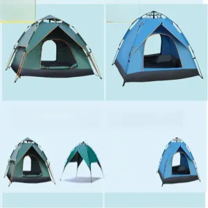 Camping Tent, Camping Double Single Tent, Outdoor Wind and rain Resistance Thickened Double-Layer Tent