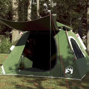 Camping Tent Dome 4-Person Green Quick Release5,95KG