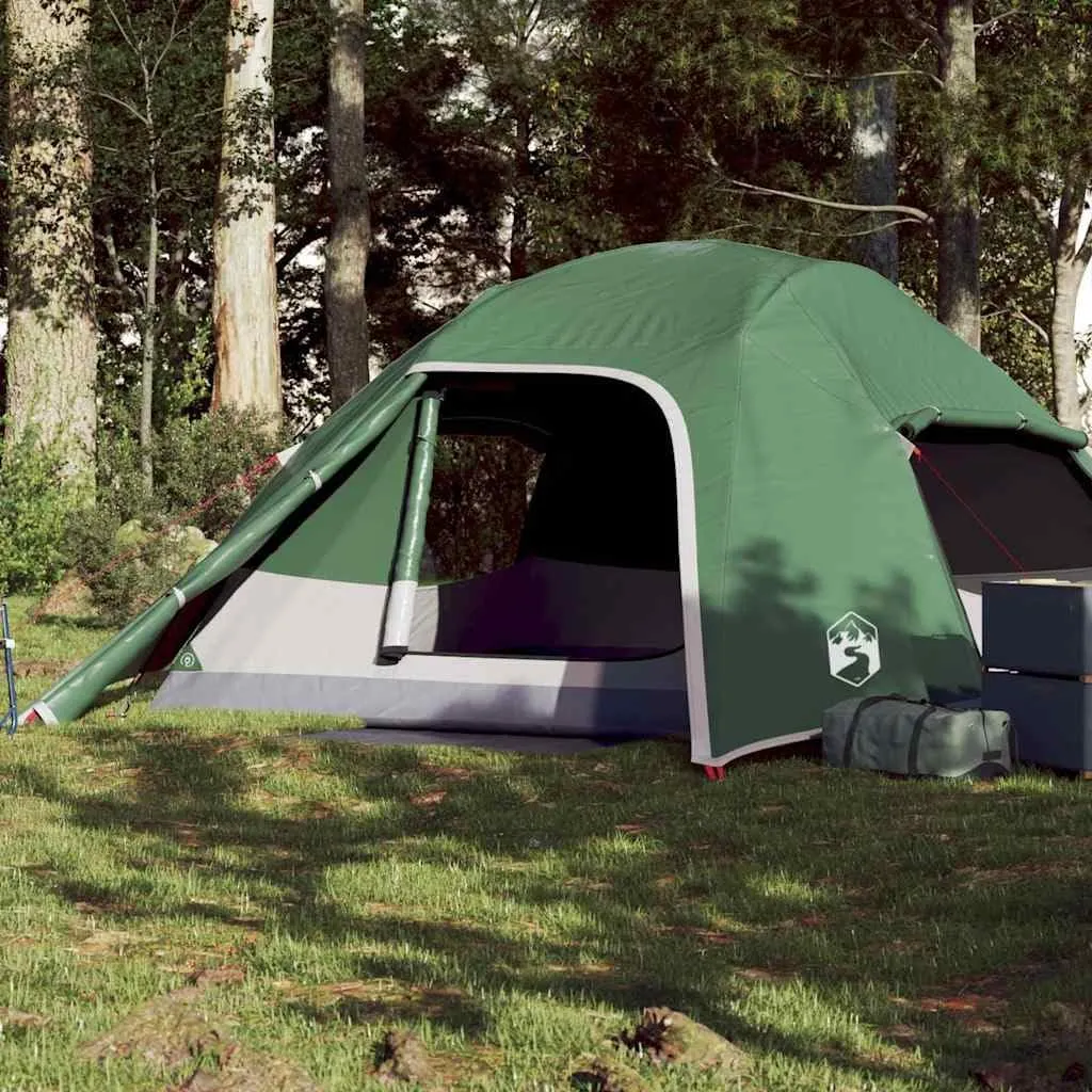 Camping Tent Dome 4-Person Green Waterproof6,7KG