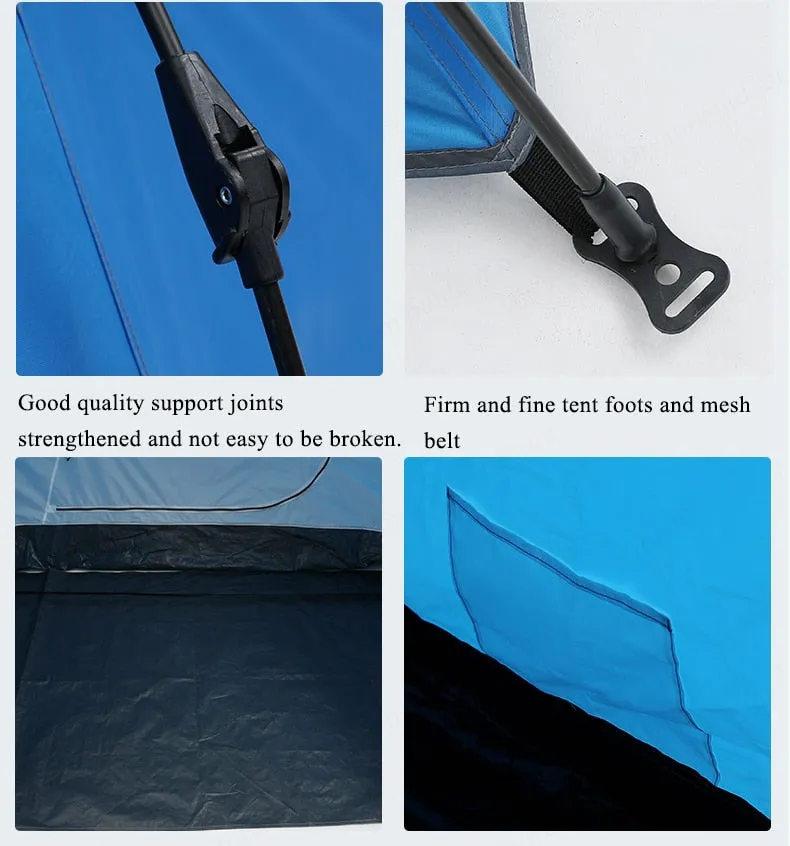 Camping Tent Large Space Double Layer 3-4 Person Tent