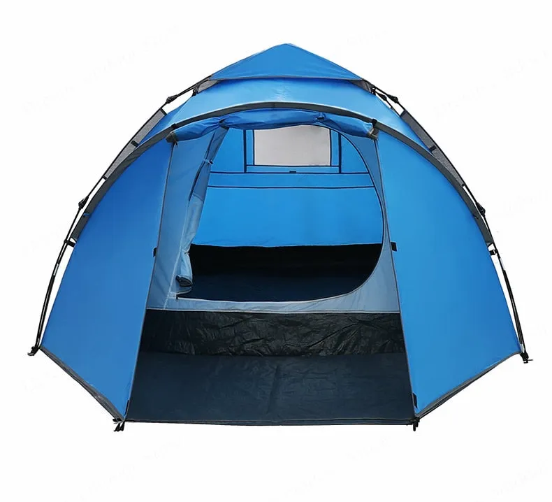 Camping Tent Large Space Double Layer 3-4 Person Tent