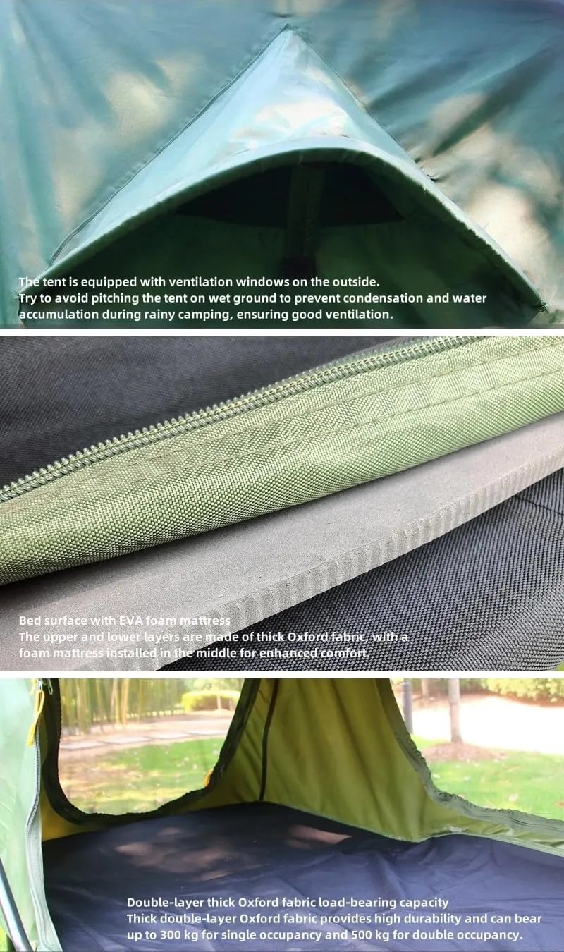Camping Tent, Tent Bed, Foldable, Windproof, Waterproof, Thickened, Outdoor, Easy to Carry