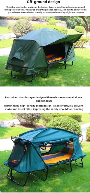 Camping Tent, Tent Bed, Foldable, Windproof, Waterproof, Thickened, Outdoor, Easy to Carry