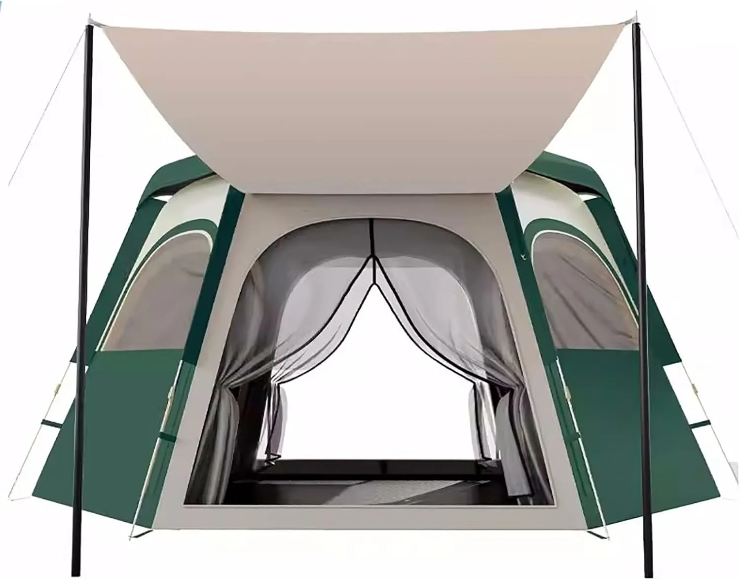 Camping Tent with Instant Setup, Person Weatherproof Outdoor Tent with Technology, Double-Thick Fabric, and Included Carry Bag, Sets Up in 60 Seconds