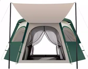 Camping Tent with Instant Setup, Person Weatherproof Outdoor Tent with Technology, Double-Thick Fabric, and Included Carry Bag, Sets Up in 60 Seconds