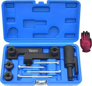 Camshaft & Crankshaft Timing Locking Tool Kit, Compatible with Volvo S40 S60 XC90, Replace 9995452, with Carrying Case & Gloves