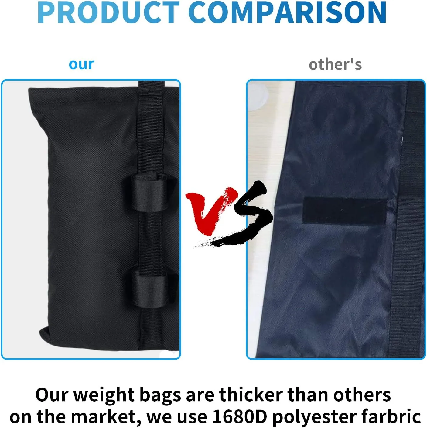 Canopy Weight Bags(120 lbs) for Pop up Canopy Tent, 1680D Heavy Duty Leg Weights - Set of 4