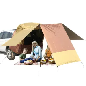 Car Awning Sun Shelter - Portable Waterproof SUV Rear Tent for Camping, Tailgate Tent with Quick Automatic Opening