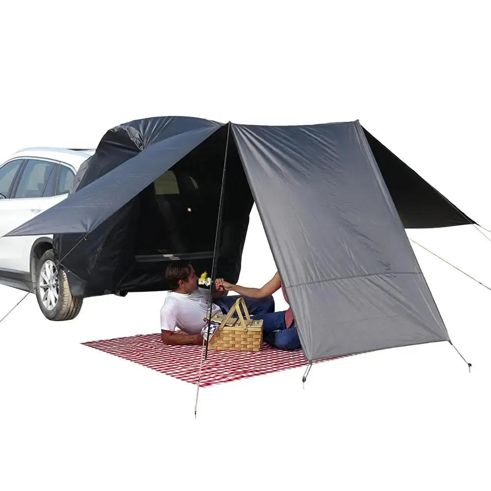 Car Awning Sun Shelter - Portable Waterproof SUV Rear Tent for Camping, Tailgate Tent with Quick Automatic Opening