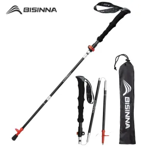 Carbon Fiber Folding Trekking Poles: Collapsible Telescopic Sticks for Hiking and Climbing