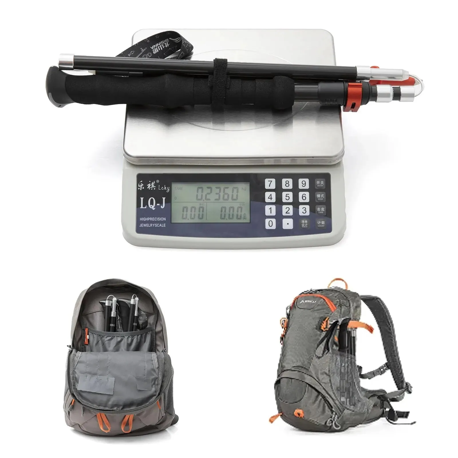 Carbon Fiber Folding Trekking Poles: Collapsible Telescopic Sticks for Hiking and Climbing