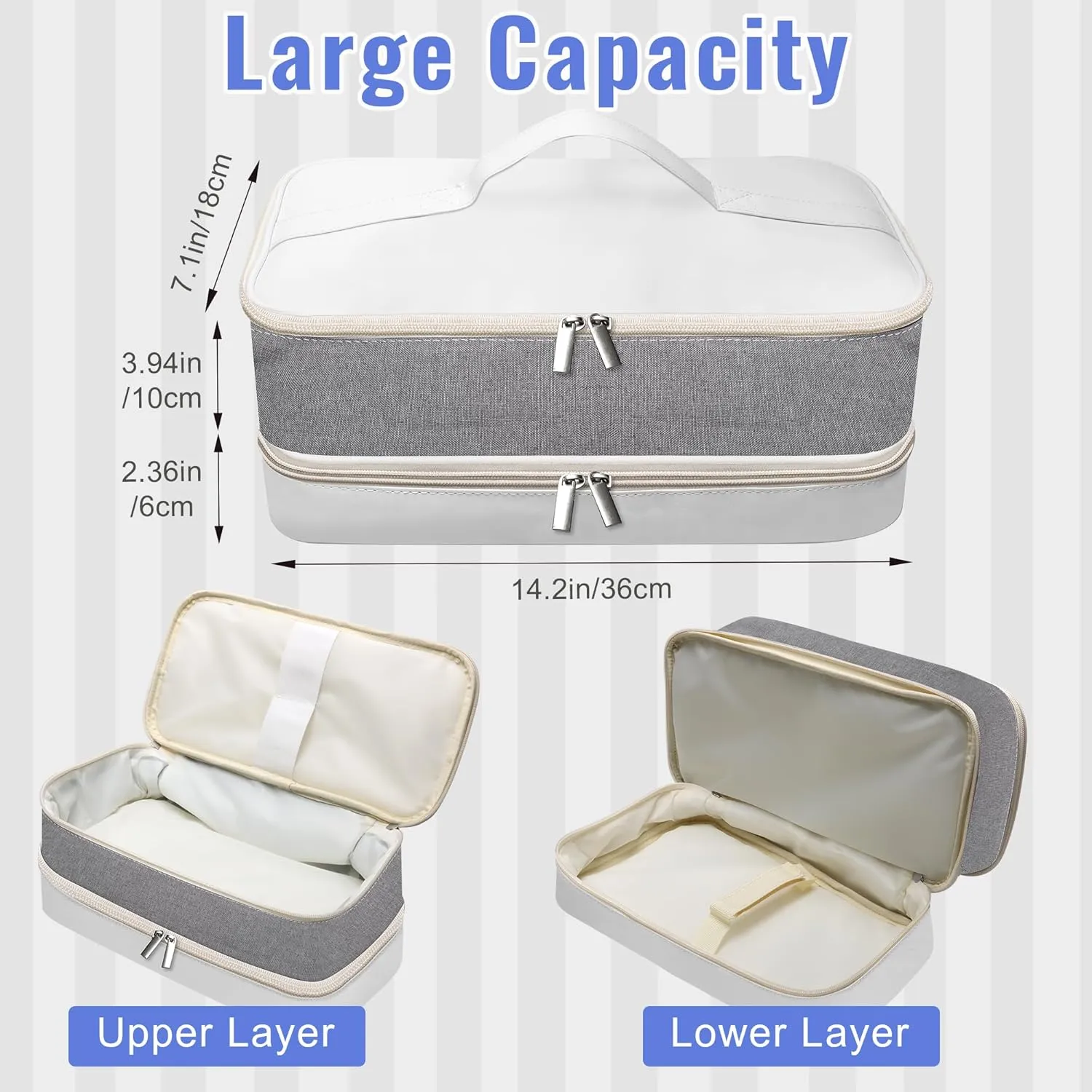 Case for Shark Flex Style, Travel Case for Dyson Airwrap, Waterproof Durable Beauty Tool Storage Box, Suitable for Multi-accessory Arrangement of Shaper, Hair Curler (White)