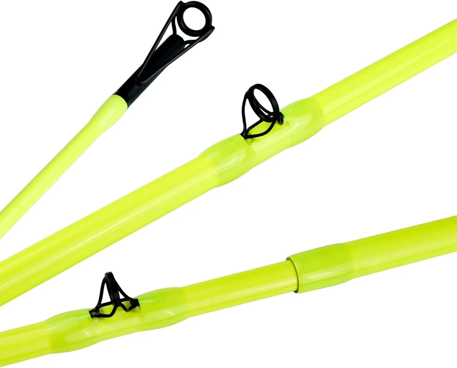 Catfish Fishing Rod 8’Glow in The Dark Catfishing Rods 2 Piece Catfish Pole with S-Glass and Carbon Graphite Super Grip Medium Heavy Catfishing Rods