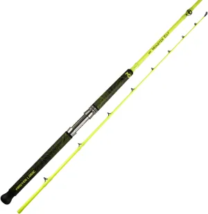 Catfish Fishing Rod 8’Glow in The Dark Catfishing Rods 2 Piece Catfish Pole with S-Glass and Carbon Graphite Super Grip Medium Heavy Catfishing Rods