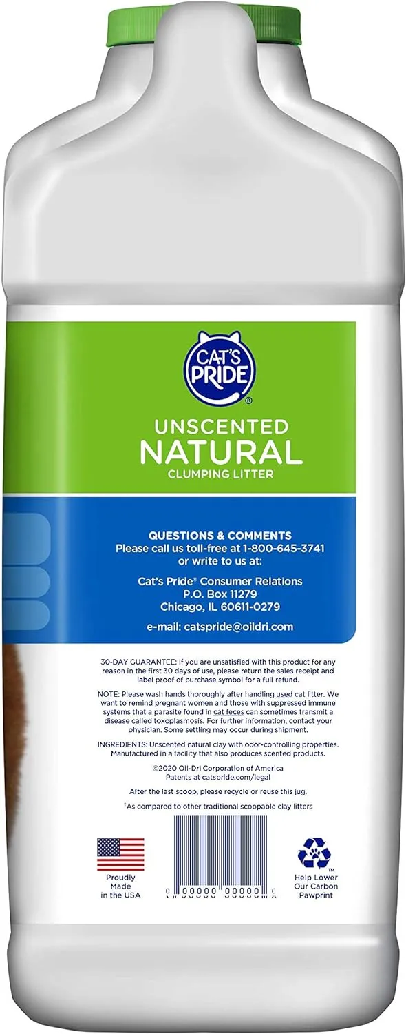 Cat's Pride Lightweight Clumping Litter: Natural - Powerful Odor Control - Unscented, 10 Pounds