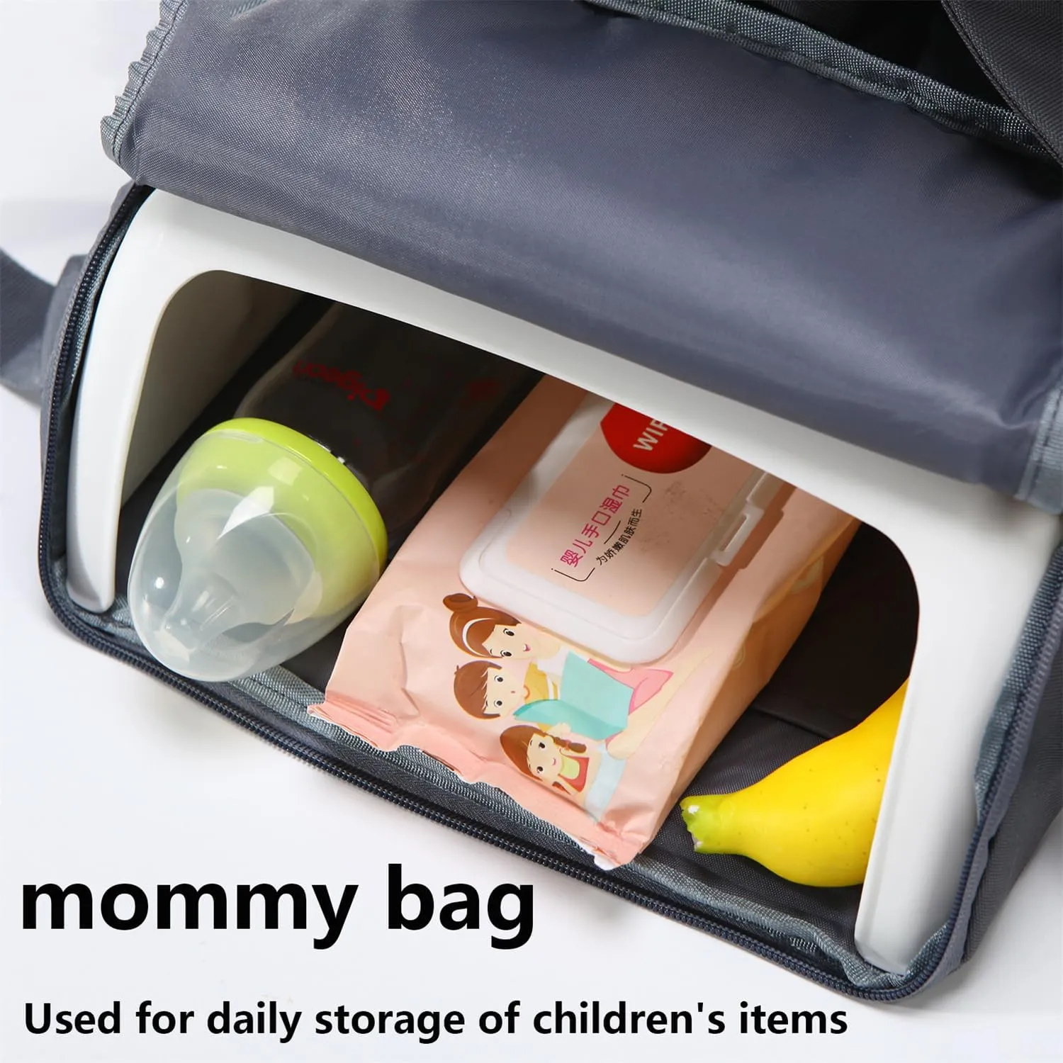 Chair Pad to Raise Seat Height, Dining Table Chair Seat Protector, Large Capacity Mommy Bag Shoulder Diaper Bag (Rabbit,Standard)