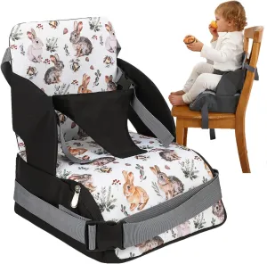Chair Pad to Raise Seat Height, Dining Table Chair Seat Protector, Large Capacity Mommy Bag Shoulder Diaper Bag (Rabbit,Standard)