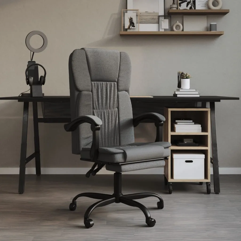 Chair Swivel Reclining Desk Chair with Wheels for Living Room Fabric