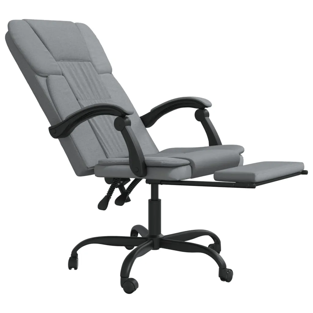 Chair Swivel Reclining Desk Chair with Wheels for Living Room Fabric