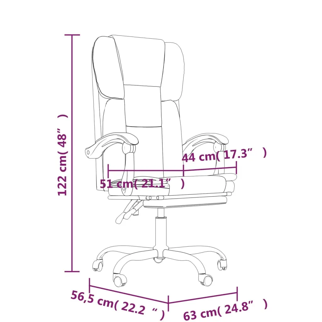 Chair Swivel Reclining Desk Chair with Wheels for Living Room Fabric