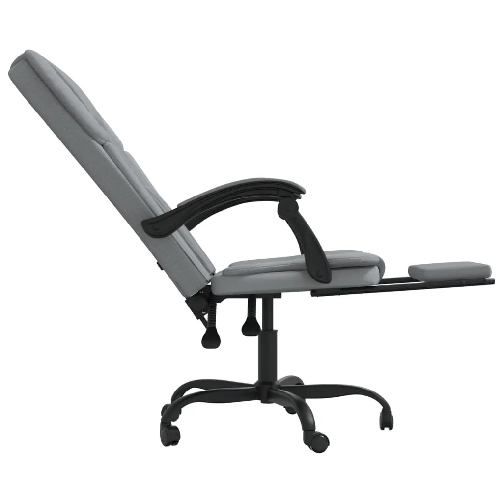 Chair Swivel Reclining Desk Chair with Wheels for Living Room Fabric
