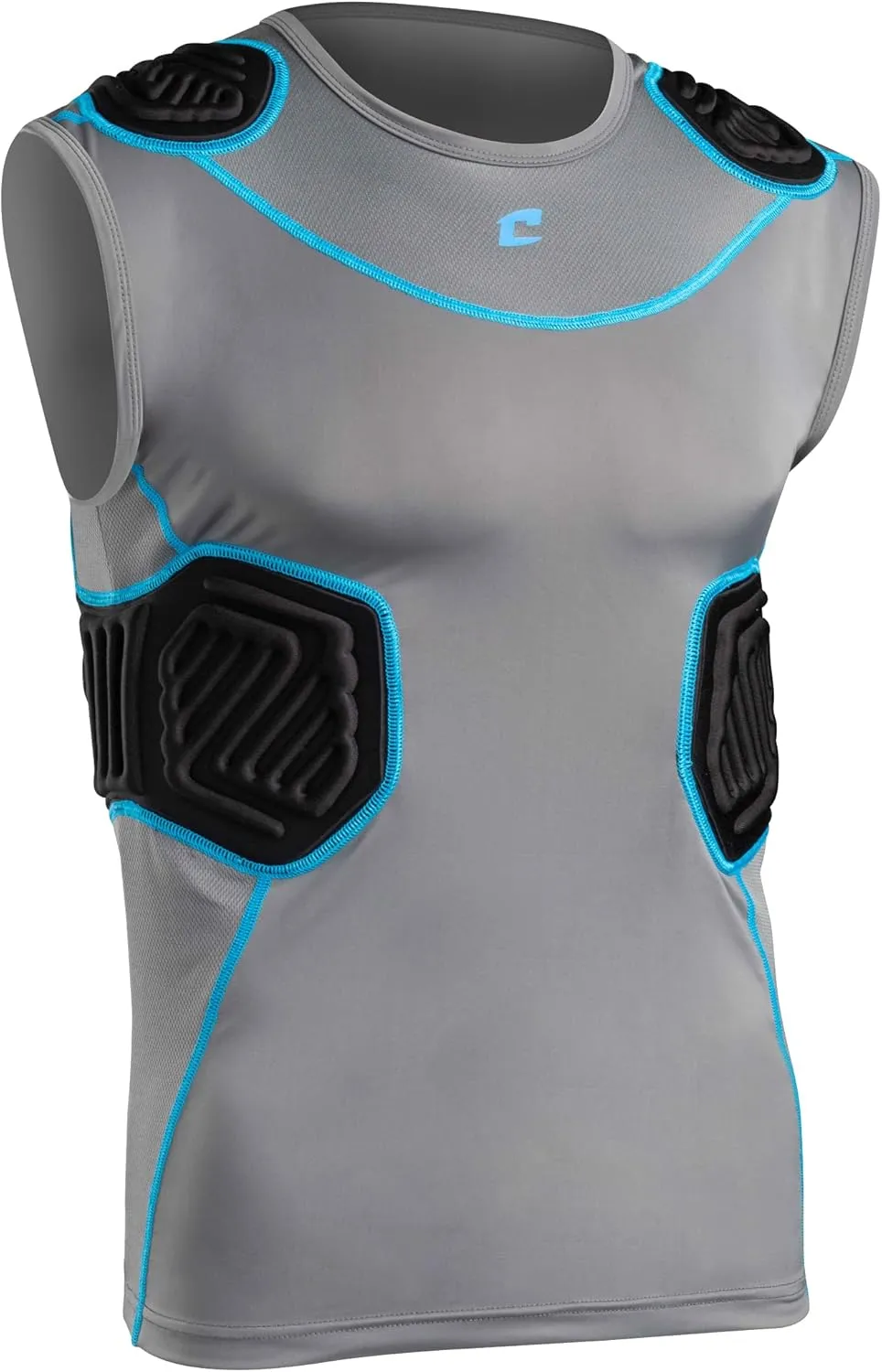 CHAMPRO Bull Rush Football Padded Compression Shirt