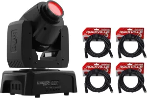 Chauvet Intimidator Spot 110 Compact Moving Head Beam GOBO DMX Light (4) Cables