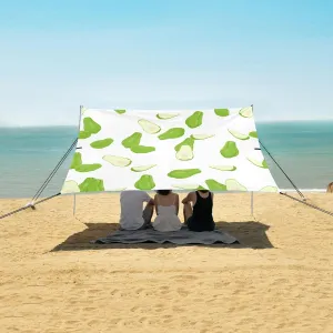 Chayote Design Beach Canopy Tent Anti-UV & Wind Resistant, Camping Sun Shelter Easy Setup Portable,Outdoor Shade Tents with Sandbags,Sand Shovels,Ground Pegs & Stability Poles