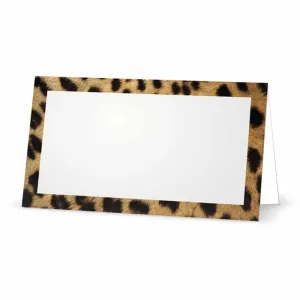 Cheetah Print Place Cards - Tent Style